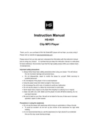 Notice Hipstreet HSK01 Mp3 player