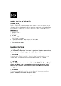 Hipstreet HS600 - Mp3 player