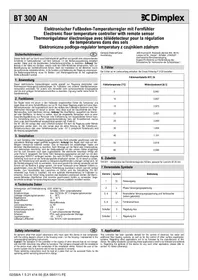 DIMPLEX BT 300 AN - Contrôleur de température
