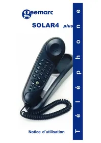 Notice GEEMARC SOLAR4 PLUS Téléphone de bureau