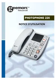 Notice GEEMARC PHOTOPHONE 220 Téléphone de bureau