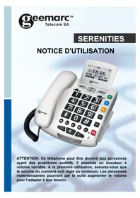 Notice GEEMARC SERENETIES Téléphone de bureau
