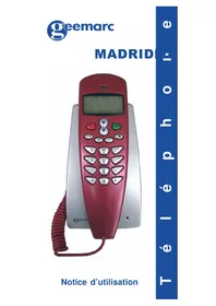 Notice GEEMARC MADRID Téléphone de bureau