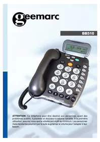 Notice GEEMARC BB510 Téléphone de bureau