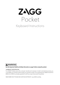 Notice Zagg POCKET Keyboard