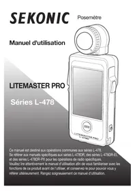Notice SEKONIC LITEMASTER PRO L478DR Luxemètre