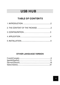 Notice PHILIPS 2G350A2H USB hub
