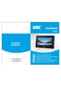 Notice August DTV905 Téléviseur