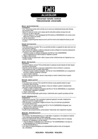 Notice TNB RCOLORGO Contrôleur