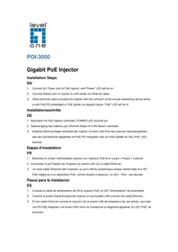 Notice LEVELONE POI3000 Carte réseau / adaptateur