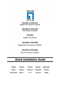 Notice LEVELONE POI2001 Carte réseau / adaptateur