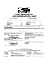 Notice Estate ETW4100SQ Washing machine