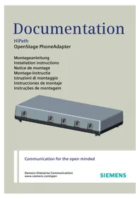 Notice Unify OPENSTAGE PHONE ADAPTER Commutateur