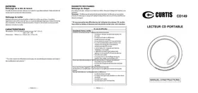 Notice CURTIS CD149 Lecteur/enregistreur de cd