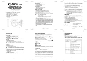 Notice CURTIS CD185 Lecteur/enregistreur de cd