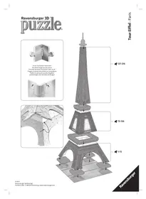 Notice RAVENSBURGER TOUR EIFFEL PARIS Jouets