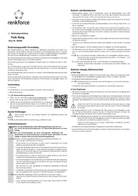 Notice Renkforce 1052395 Sonnette de portes