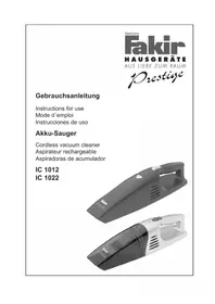 Notice FAKIR IC 1022 Handstaubsauger