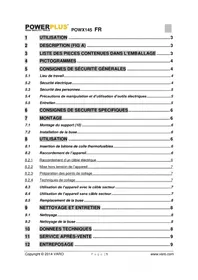 Notice PowerPlus POWX145 Pistolet à colle