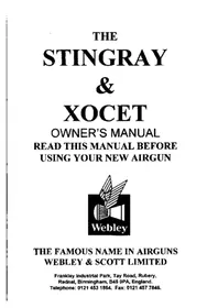 Notice Webley STINGRAY & XOCET Jouets