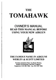 Notice Webley TOMAHAWK Jouets