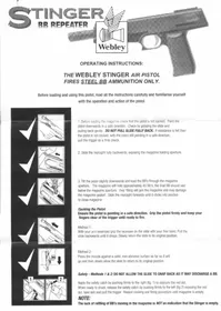 Notice Webley STINGER Jouets