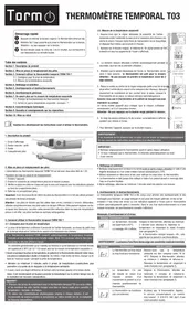 Notice TORM T03 Thermomètre