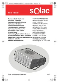 Notice SOLAC TH0429 Contrôle climatique