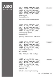 Notice AEG WSP 4010 Chauffage