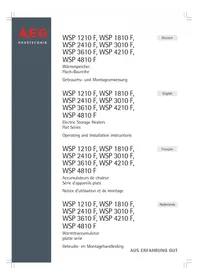 Notice AEG WSP 1810 F Chauffage