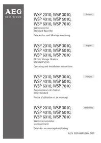 Notice AEG WSP 2010 Chauffage