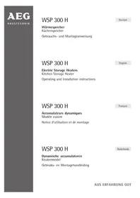 Notice AEG WSP 300 H Chauffage