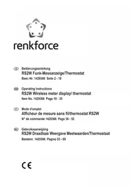 Notice Renkforce RS2W Maison intelligente