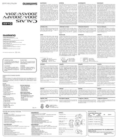 SHIMANO Calais 200APV - Moulinet de pêche