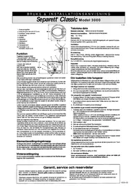 Notice Separett CLASSIC 3000 Toilette