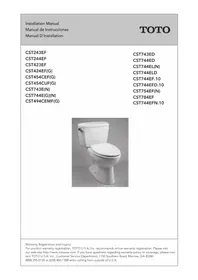 Notice TOTO CST454CUF(G) Toilette