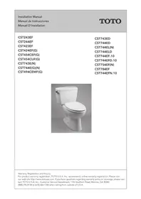 Notice TOTO CST423EF Toilette