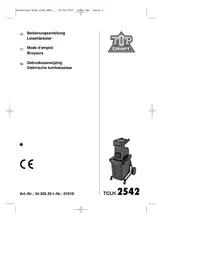 Notice TOP CRAFT TCLH 2542 Mechanischer Häcksler