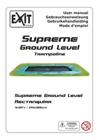 Notice EXIT SUPREME GROUND LEVEL RECTANGULAR Trampolin