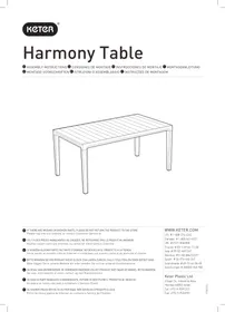 Notice KETER HARMONY TABLE Mobilier de jardin
