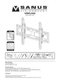 Notice SANUS VISIONMOUNT VMPL50A Wall mount