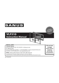 Notice SANUS VLF510 Montaje en pared