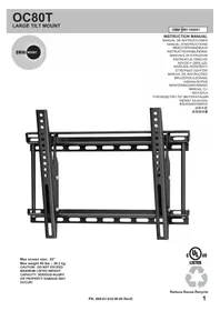 Notice OmniMount OC80T Support mural