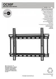 Notice OmniMount OC80F Support mural