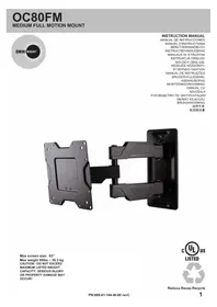 Notice OmniMount OC80FM Support mural