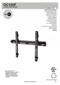 Notice OmniMount OC100F Support mural