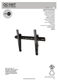 Notice OmniMount OC100T Support mural