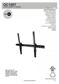 Notice OmniMount OC150T Support mural