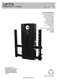 Notice OmniMount LIFT70 Support mural
