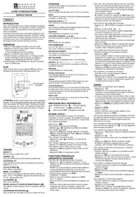 Notice OREGON SCIENTIFIC PDA188 Assistant numérique personnel